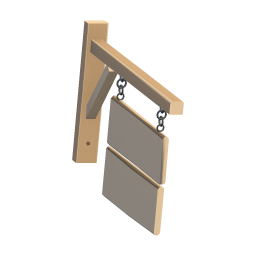 Hanging Wooden Sign